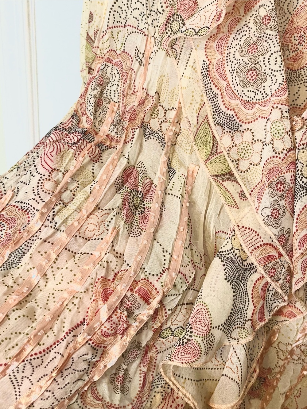 ✧･ﾟvtn pink ribbon floral ruffle blouse - Picture 4 of 7